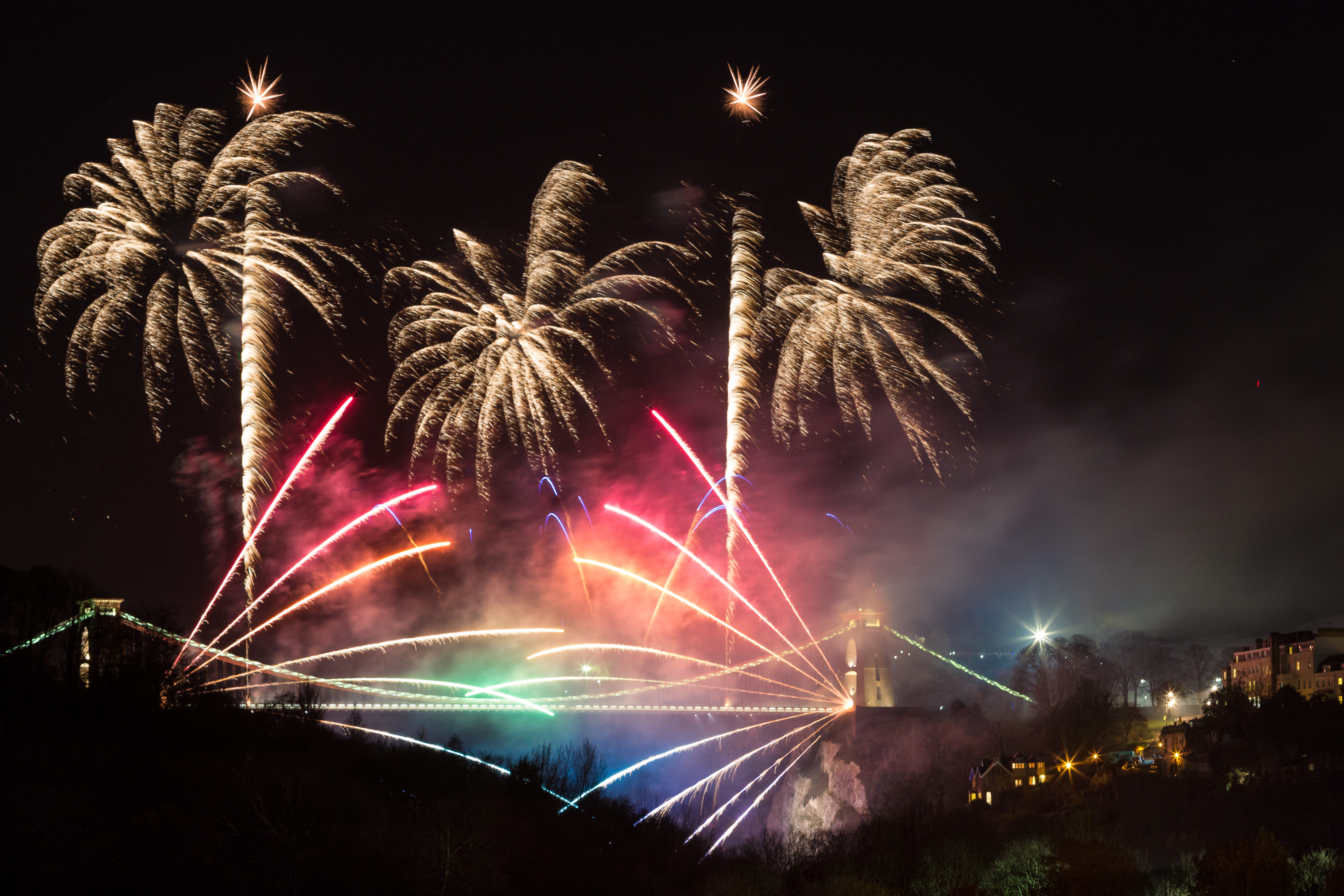 Clifton Suspension Bridge #fireworks150